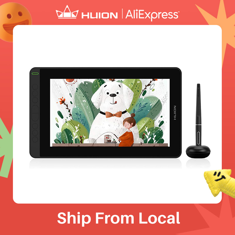 Graphic Tablet Accessories - HUION Kamvas 12 11.6インチ描画モニター デジタルグラフィックタブレット ±60度傾斜