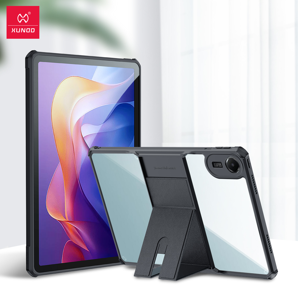 Redmi Tablet Accessories - Xiaomi Redmi Pad 2 5G/4G 11インチタブレット用Xunddカバー、耐衝撃エアバッグシェル、非磁性ブラケットホルダー付きケース