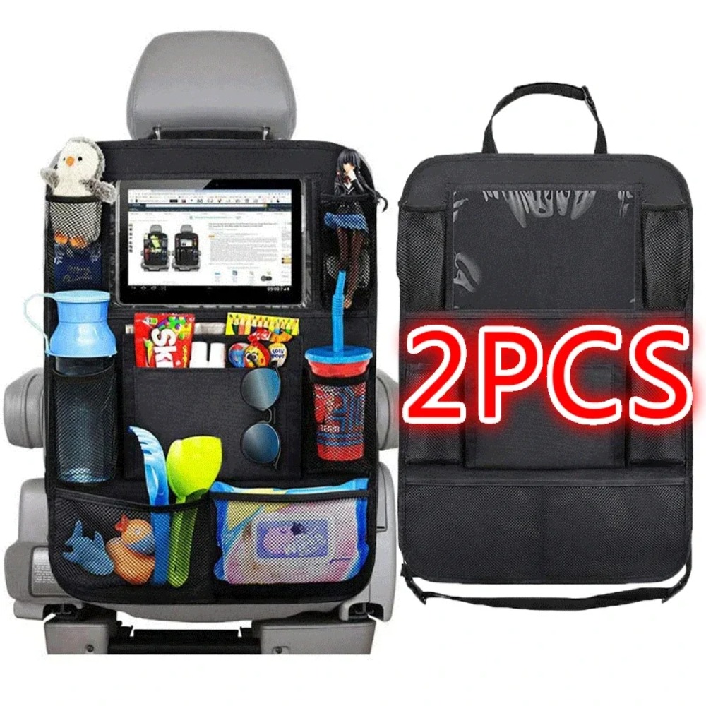 Tablet Accessories Bag - カーシートバックオーガナイザー 9 収納ポケット タッチスクリーンタブレットホルダープロテクター付き 子供用 カーアクセサリー