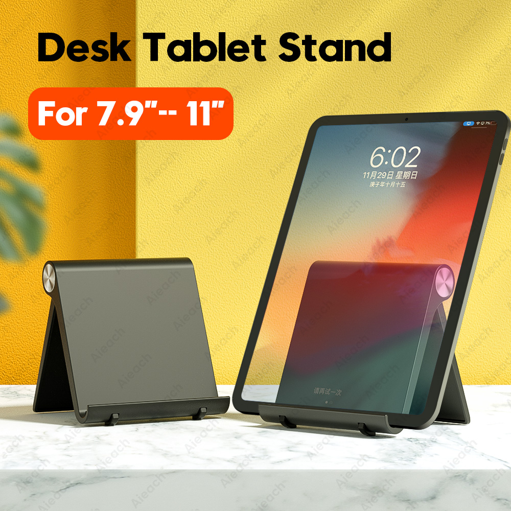 Graphic Tablet Accessories - 7.9～11インチタブレット用デスクトップホルダー、調整可能な折りたたみ式ブラケットタブレットスタンド、iPad、Xiaomi、Samsung携帯電話対応