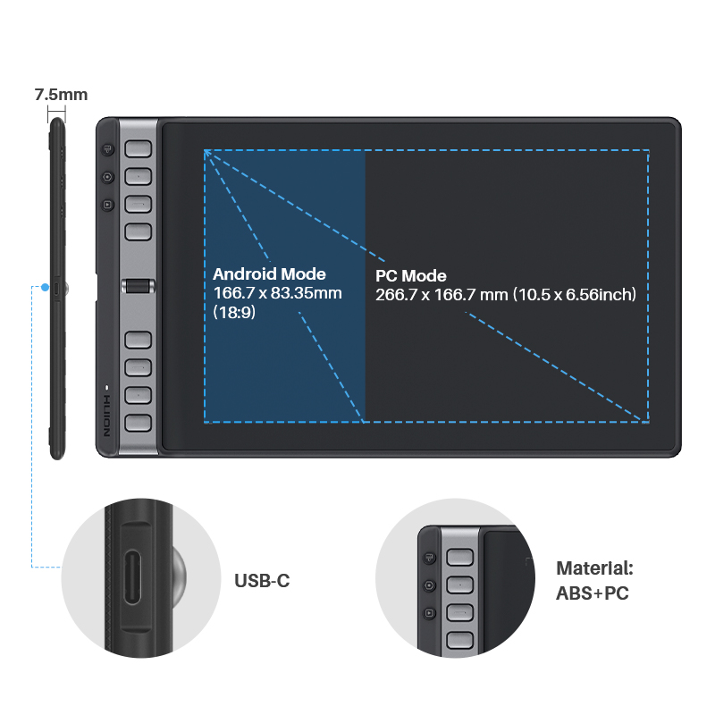 Huion Inspiroy 2 L 10.5x6.56 イ - Graphic Tablet Accessories のレビューと価格