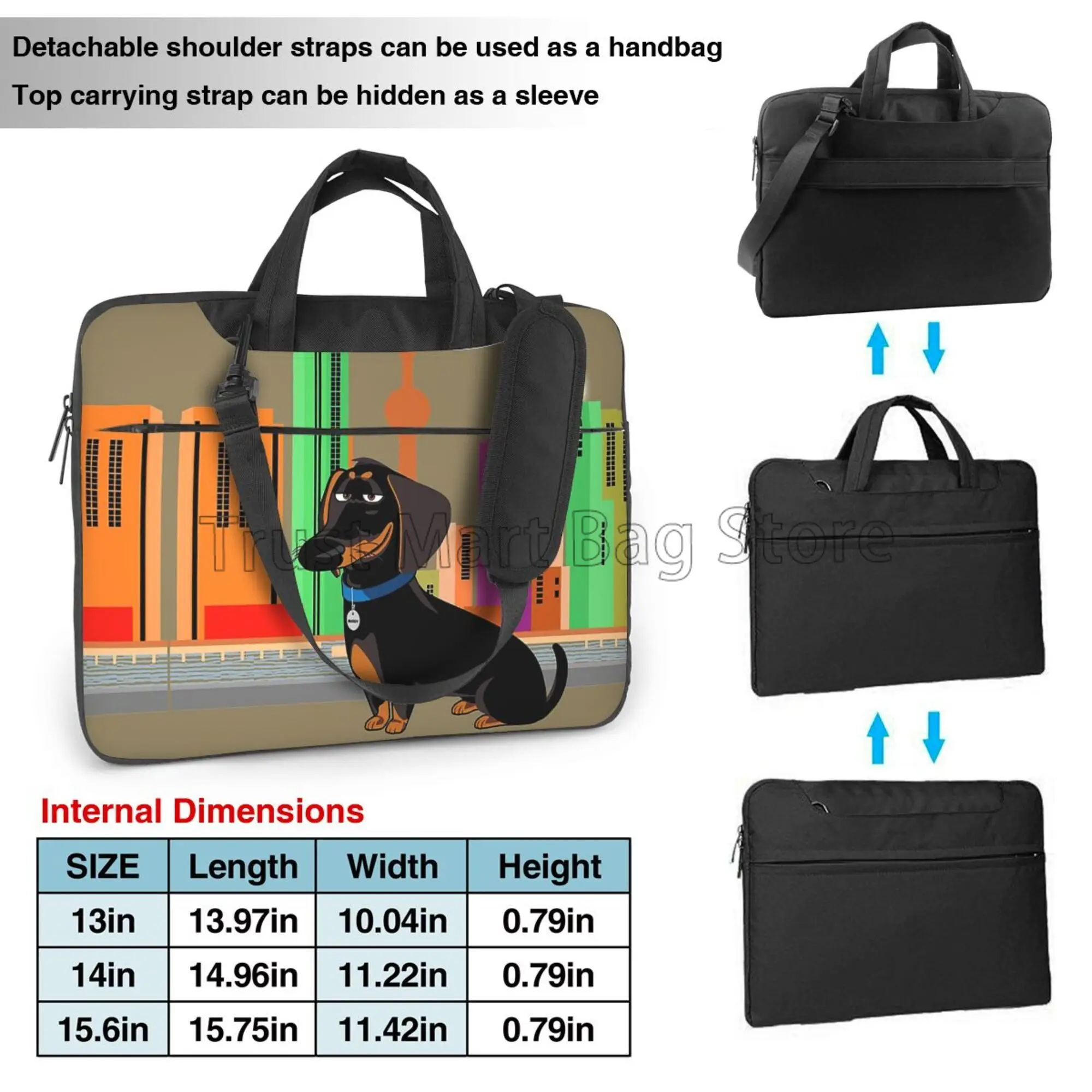 Dachshundプリントラップトップキャリングバッグ、かわ - Tablet Accessories Bag のレビューと価格