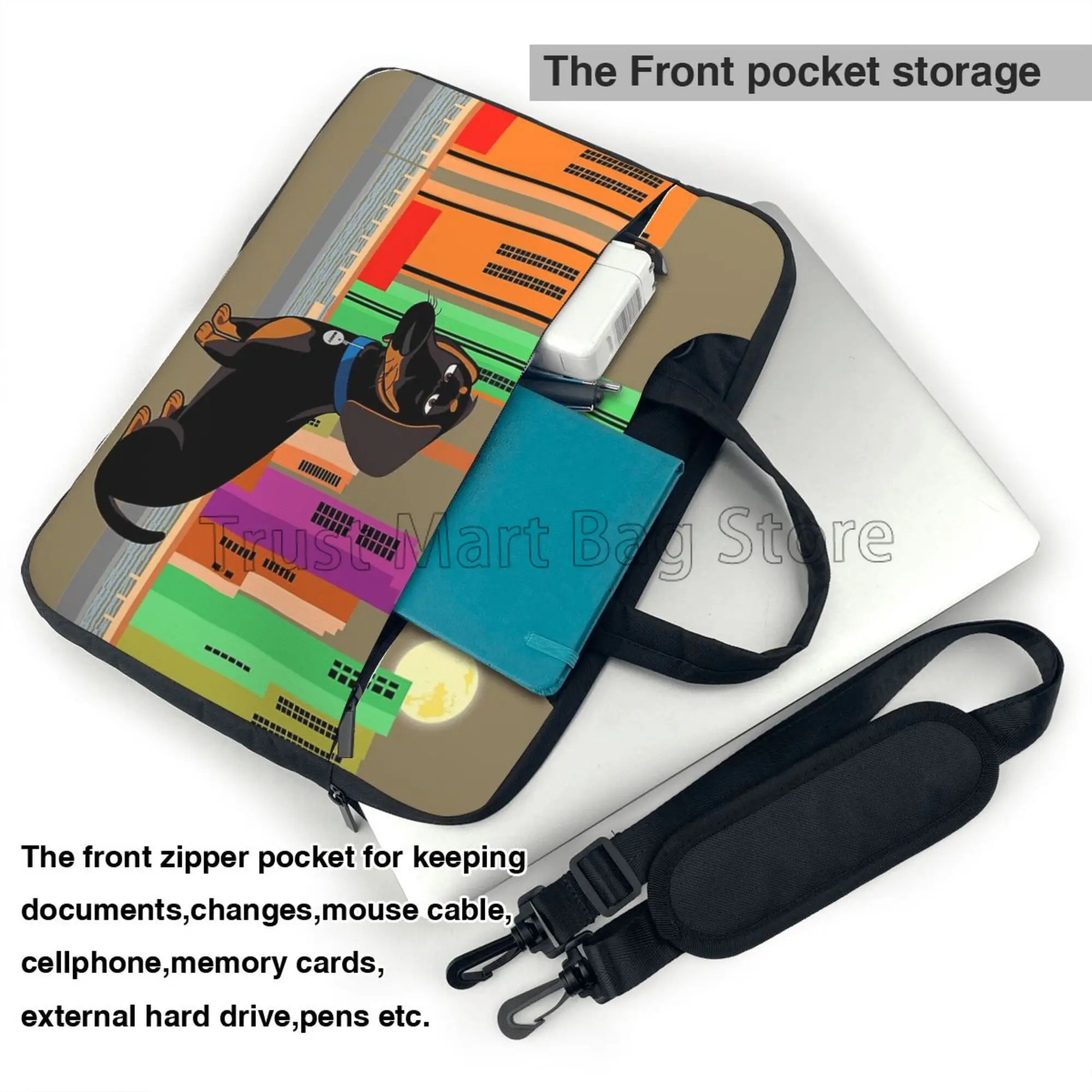 Dachshundプリントラップトップキャリングバッグ、かわ - Tablet Accessories Bag のレビューと価格