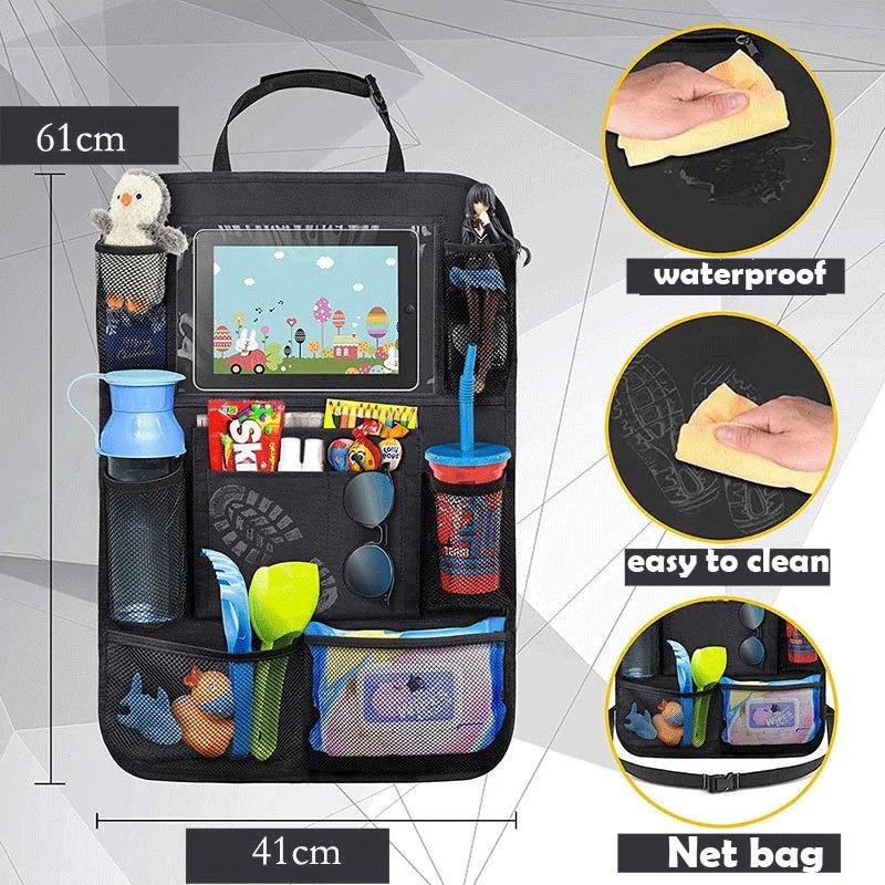 カーシートオーガナイザー 多機能オックスフォード生地 車用バ - Tablet Accessories Bag のレビューと価格