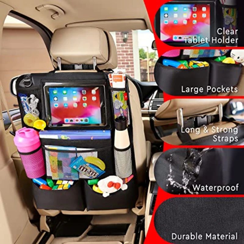 カーシートオーガナイザー 多機能オックスフォード生地 車用後 - Tablet Accessories Bag のレビューと価格