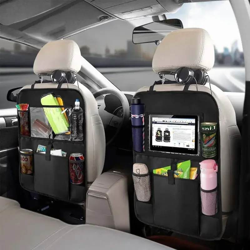 車の後部座席オーガナイザー、タッチスクリーン、タブレットホル - Tablet Accessories Bag のレビューと価格