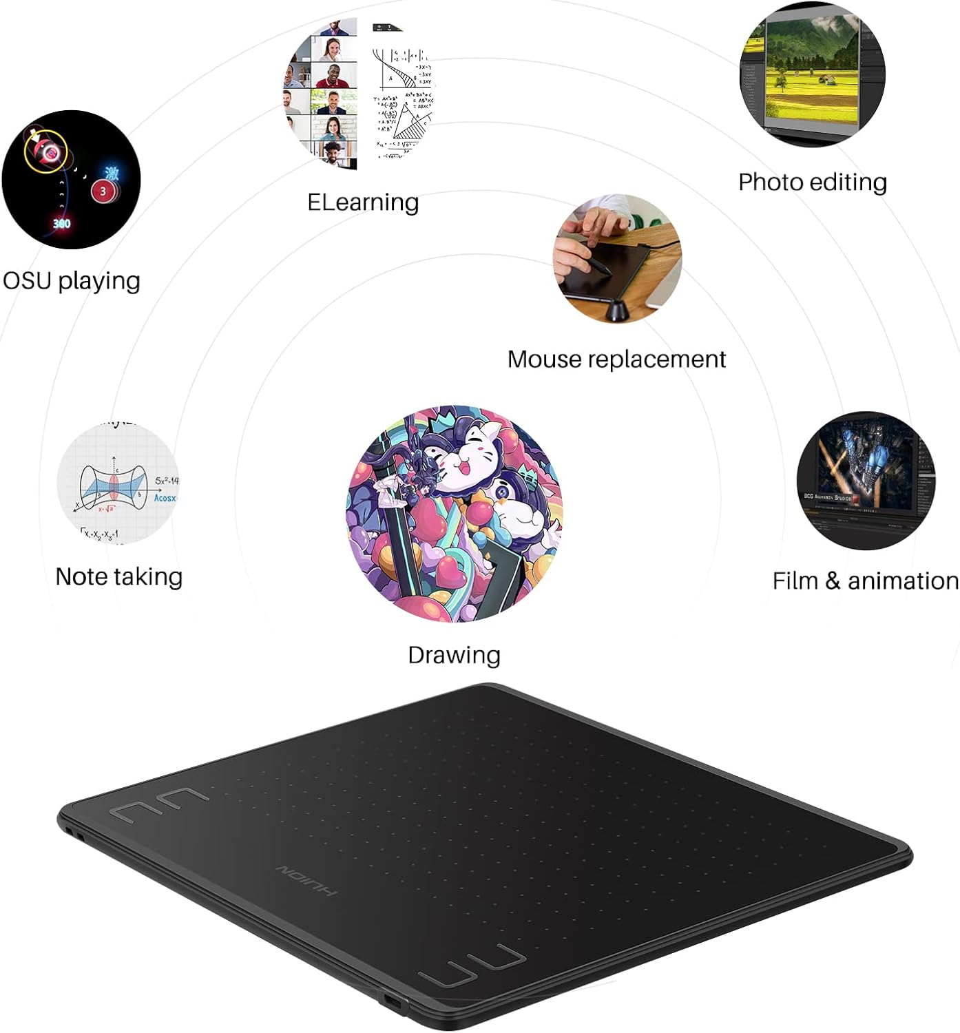 HUION HS64 グラフィックタブレット 6インチ 描画 - Graphic Tablet Accessories のレビューと価格