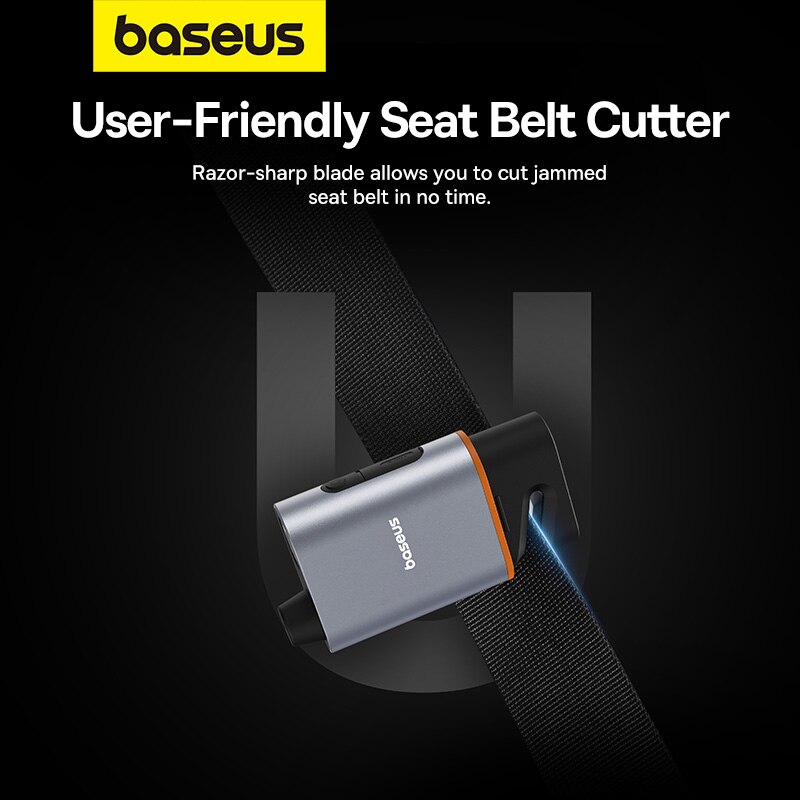 Baseus-車の緊急安全ハンマー、u字型シートベルトカッタ - Accessories For Android Tablet のレビューと価格