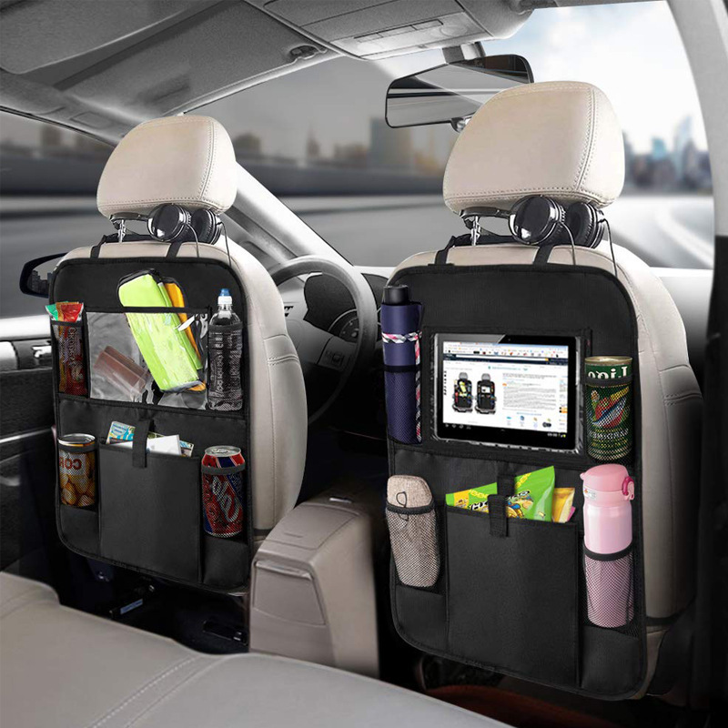 車の後部座席オーガナイザー タッチスクリーンタブレットホルダ - Tablet Accessories Bag のレビューと価格