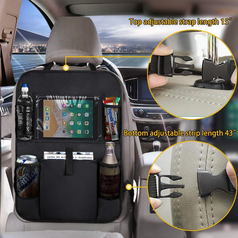 車の後部座席オーガナイザー タッチスクリーンタブレットホルダ - Tablet Accessories Bag のレビューと価格
