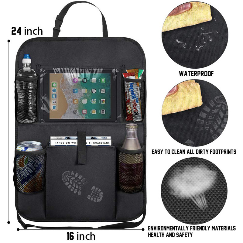 車の後部座席オーガナイザー タッチスクリーンタブレットホルダ - Tablet Accessories Bag のレビューと価格