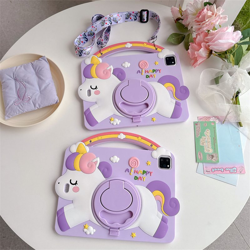漫画ユニコーンキッズスタンドタブレットケースサムスンギャラク - Remarkable Tablet Accessories のレビューと価格