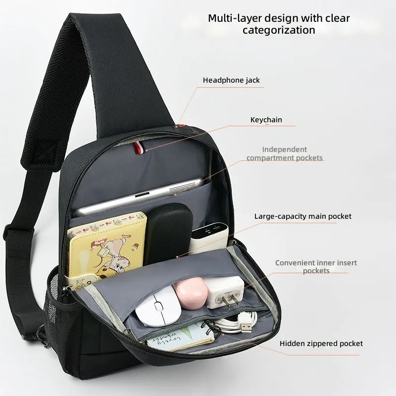 大容量iPadバッグ メンズ用 クロスボディストラップ付き  - Tablet Accessories Bag のレビューと価格