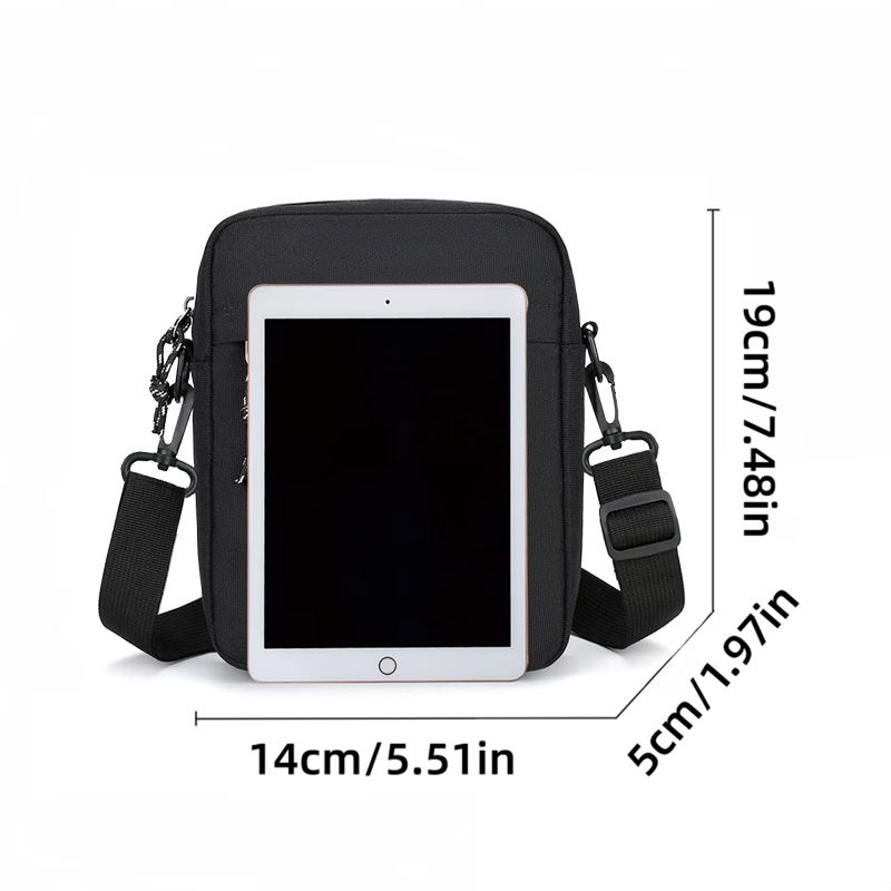 デイリーユース シンプルなスクエアクロスボディバッグ 調節可 - Tablet Accessories Bag のレビューと価格